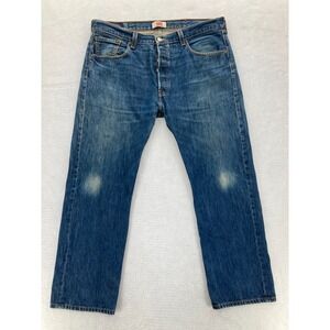Vintage Levi's 501 Jeans Mens 38x30 Straight Blue Denim Button Fly Grunge Y2K